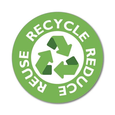 Buy Recycle Reduce Reuse Green Logo Sign Environment Rubbish Bin T Car ...