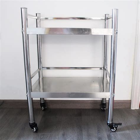 2 Tier Stainless Steel Catering Trolley, Utility India | Ubuy