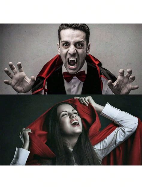 1pair White-Colored Role-Play Vampire Fangs For Boys And Girls ...