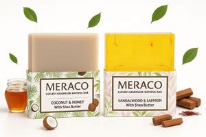MERACO Sandalwood & Saffron AND Coconut & Honey COMBO Pack Of 100 Gm ...