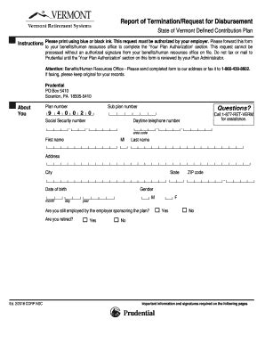 Fillable Online Report of Termination/Request for Disbursement ...