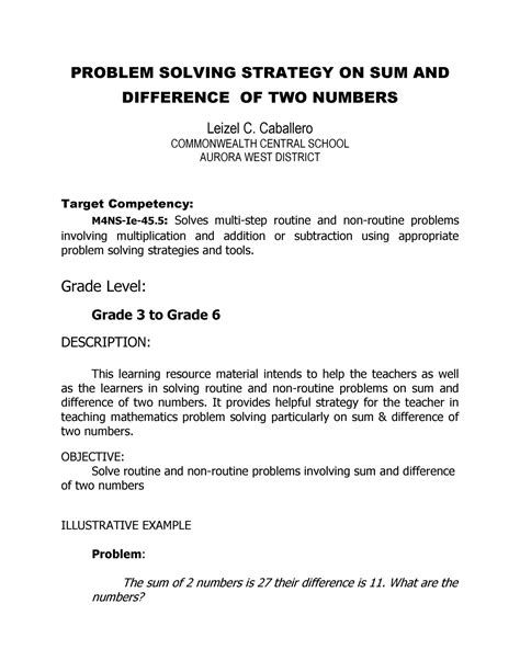 Image result for Gap and Difference Method in Problem Sum