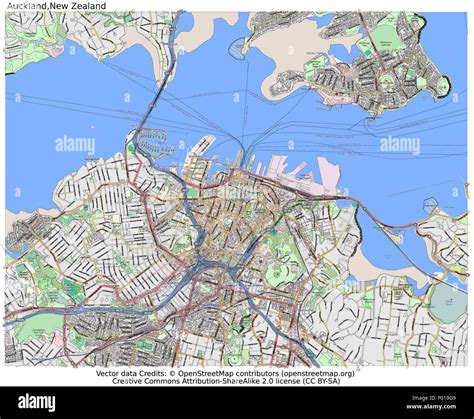 Auckland city aerial Stock Vector Images - Alamy