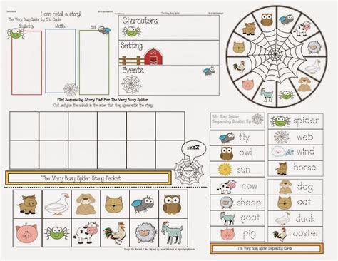 The Very Busy Spider Story Packet - Classroom Freebies