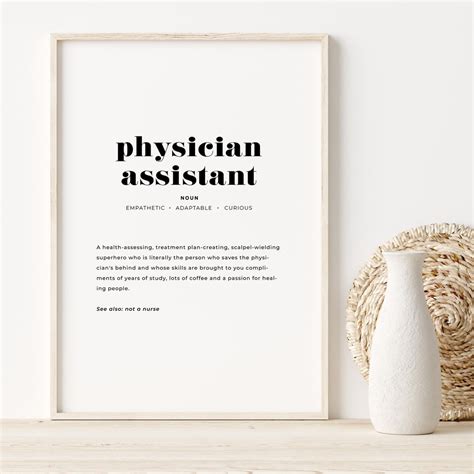 Physician Assistant Definition PRINTABLE Wall Art Medical - Etsy