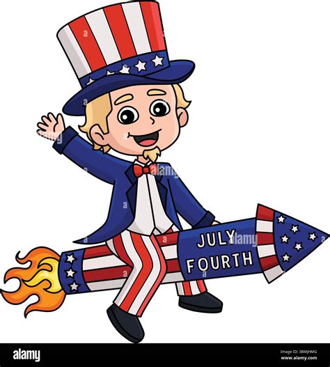 4th of July Uncle Sam Cartoon Colored Clipart Stock Vector Image & Art ...