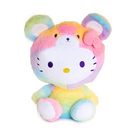 Sanrio Hello Kitty Teddy Bear Rainbow Sherbet 9.5 Inch Plush, Color ...