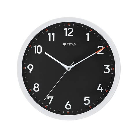 Titan Plastic Contemporary Analog Wall Clock with Silent Sweep ...