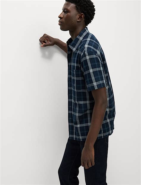 Buy Regular Fit Pure Cotton Check Shirt at Marks & Spencer
