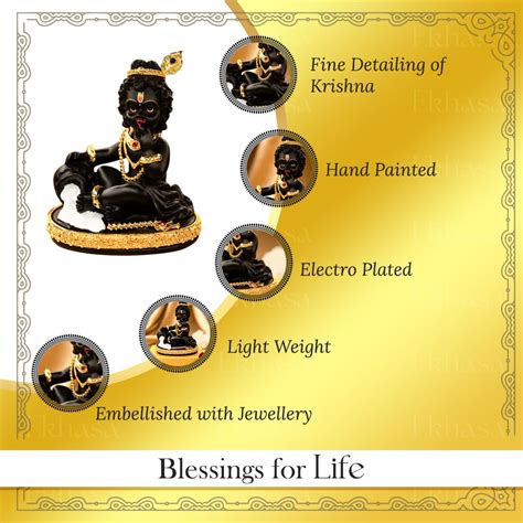 Ekhasa Blue Bal Gopal Murti (Size: 9.5 cm) | Laddu Gopal Murti for Poo ...