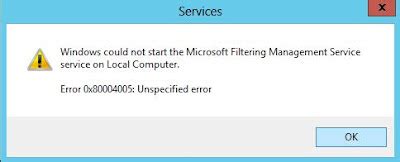 Image result for Base Filtering Engine Error 0X80320009