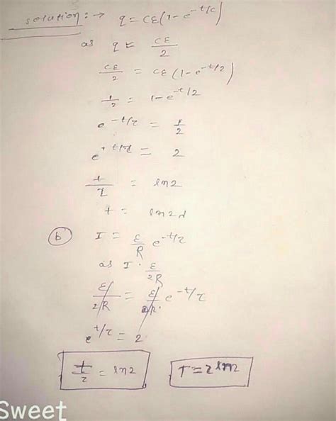 Find time after which (a) charge on capacitor becomes half of maximum ...