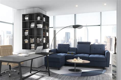 L Shape Sofa Set: Denim Blue L Shape Sofa Set – GKW Retail