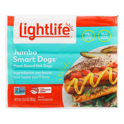 Lightlife Smart Dogs Jumbo Veggie Protein Links - Shop Tofu & Meat ...