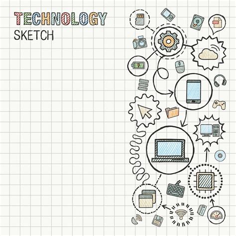 Technology Sign Simple Drawings 的图像结果