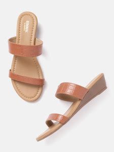 ANOUK Women Tan Wedges - Buy ANOUK Women Tan Wedges Online at Best ...