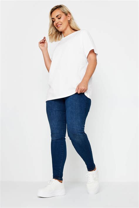 YOURS Plus Size White Cotton T-Shirt | Yours Clothing