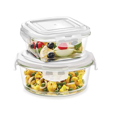 Buy Borosil Klip N Store Glass Storage Containers For Kitchen With Air ...