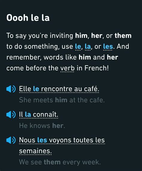 When do you use le, la, les, instead of lui, elle, eux? Thanks! : r/French