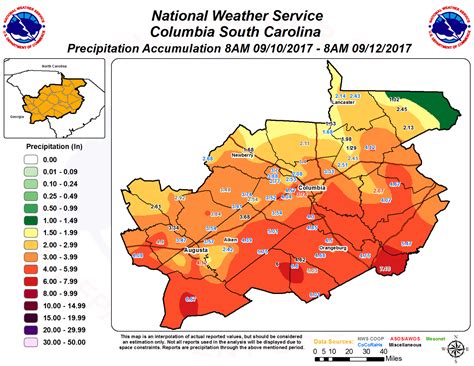Rainfall Totals from Irma