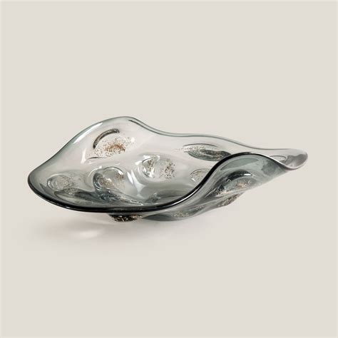 Buy Cendre Grey Glass Decor Platter – Address Home