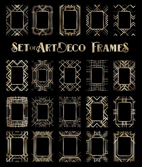 Gold art deco frames – Artofit