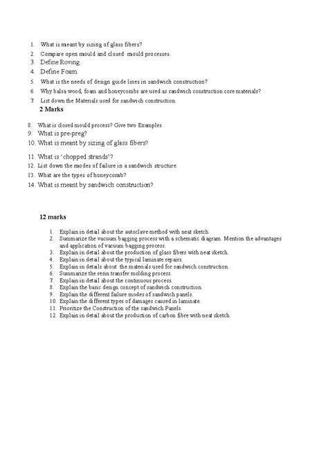 CMS Question bank - 1. What is meant by sizing of glass fibers? 2 ...