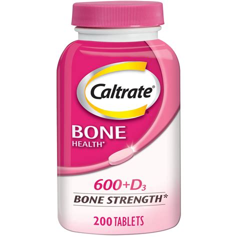 Caltrate 600 Plus D3 Calcium and Vitamin D Supplement Tablets, Bone Health Supplements for ...