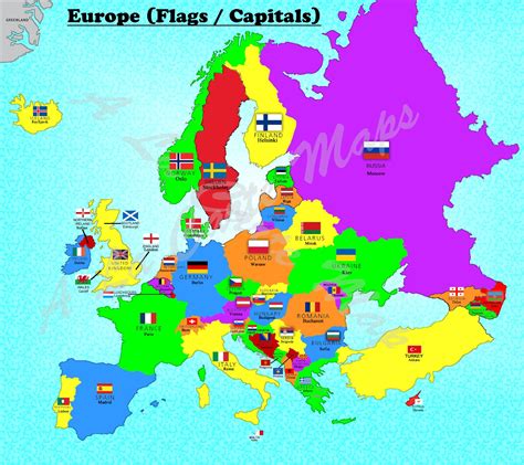 Capitals Of European Countries Map