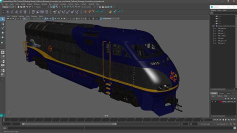 3D Amtrak California Passenger Locomotive model | 3D Molier International