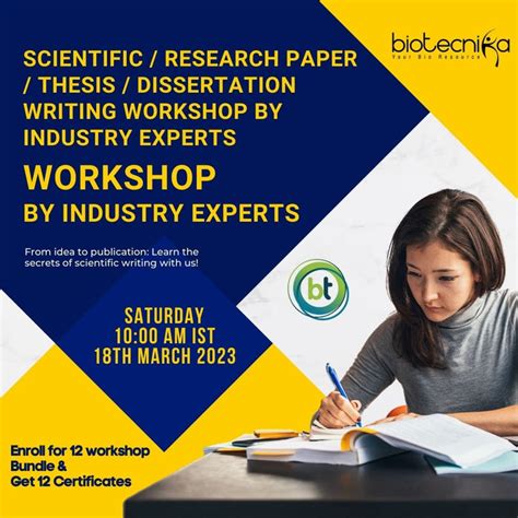 Scientific / Research paper / Thesis / Dissertation Writing Workshop B ...