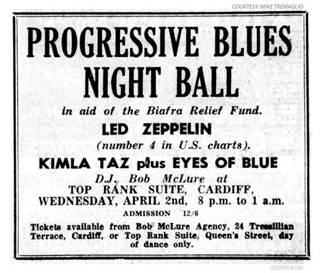 Cardiff 1969 (ad) | Led Zeppelin