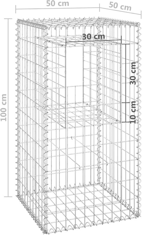 Susany 2 pcs Gabion Basket Posts Patio Gabions High India | Ubuy
