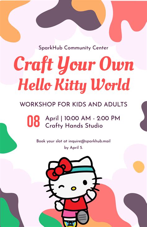 Free Hello Kitty Poster Templates, Editable and Printable