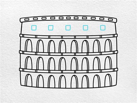 How To Draw The Colosseum Step By Step