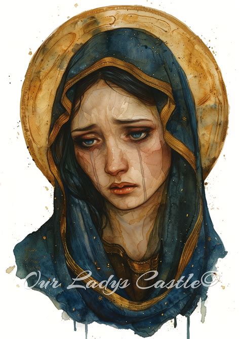 Icon Our Lady of Sorrows, Beautiful Icon Print of the Blessed Virgin ...