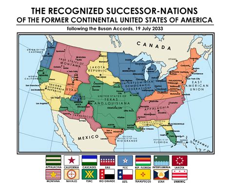 Mapa De Estados Y Estados Fronterizos Guerra Civil