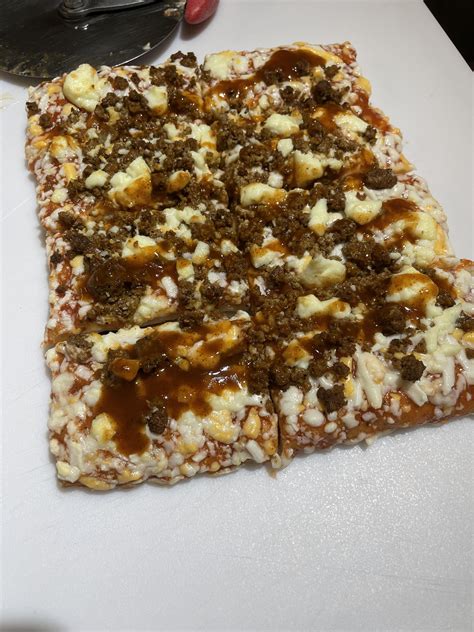 totinos with taco meat, queso fresco, taco bell mild sauce : r ...