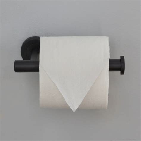 allen + roth Latitude 2 Black Wall mount Single post Toilet Paper ...