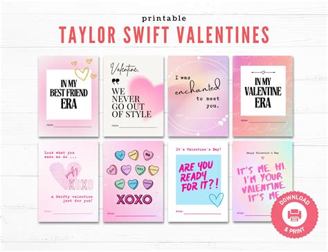 Taylor Swift Valentine's Day Printable Valentine Exchange Cards | the ...