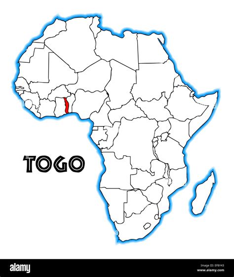 Map Of Togo In Africa Togolese Republic. The Capital Of Lome. Flag