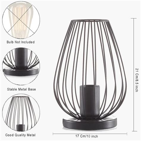 Buy HOMESAKE Metal Geometric Cage Table Lamp from Homesake at just INR ...