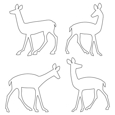 deer outline silhouettes 426569 - download free vectors, clipart