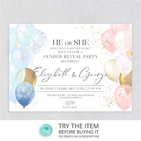 Invitation Ideas For Gender Reveal at Buddy Franzen blog