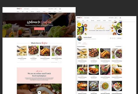 美食餐厅及食谱分享网站界面设计模板 - 25学堂