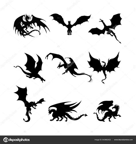 Flying Dragon Outline