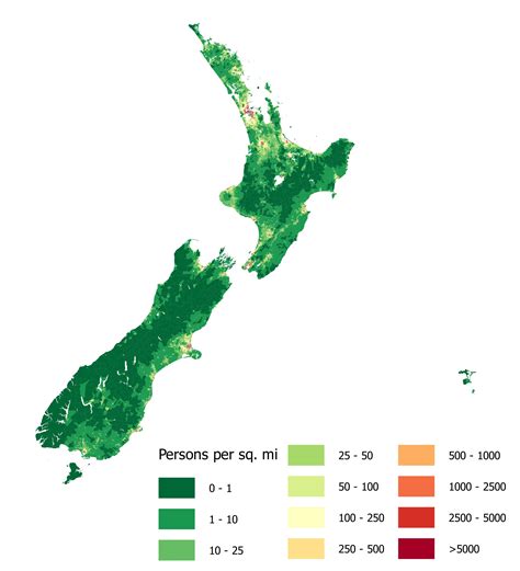 Population Density of New Zealand by Census Mesh Block [OC] [3937x4330] : MapPorn