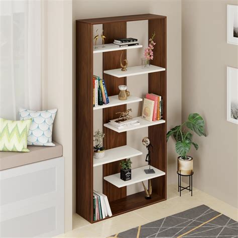 BLUEWUD Maxelle Engineered Wood Bookshelf Cabinet Book Rack Organizer ...