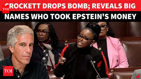 'Took Epstein Money': Crockett Blurts Names, Stuns GOP; Biggs Responds ...