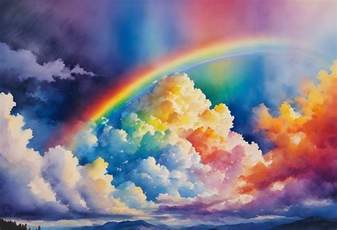 Rainbow Sky Clouds Free Stock Photo - Public Domain Pictures